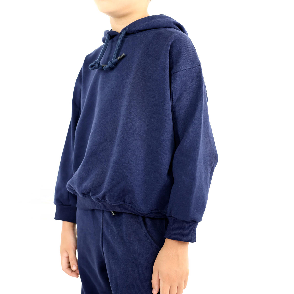 Minime - Set BOYS COTTON HOODIE DARK BLUE