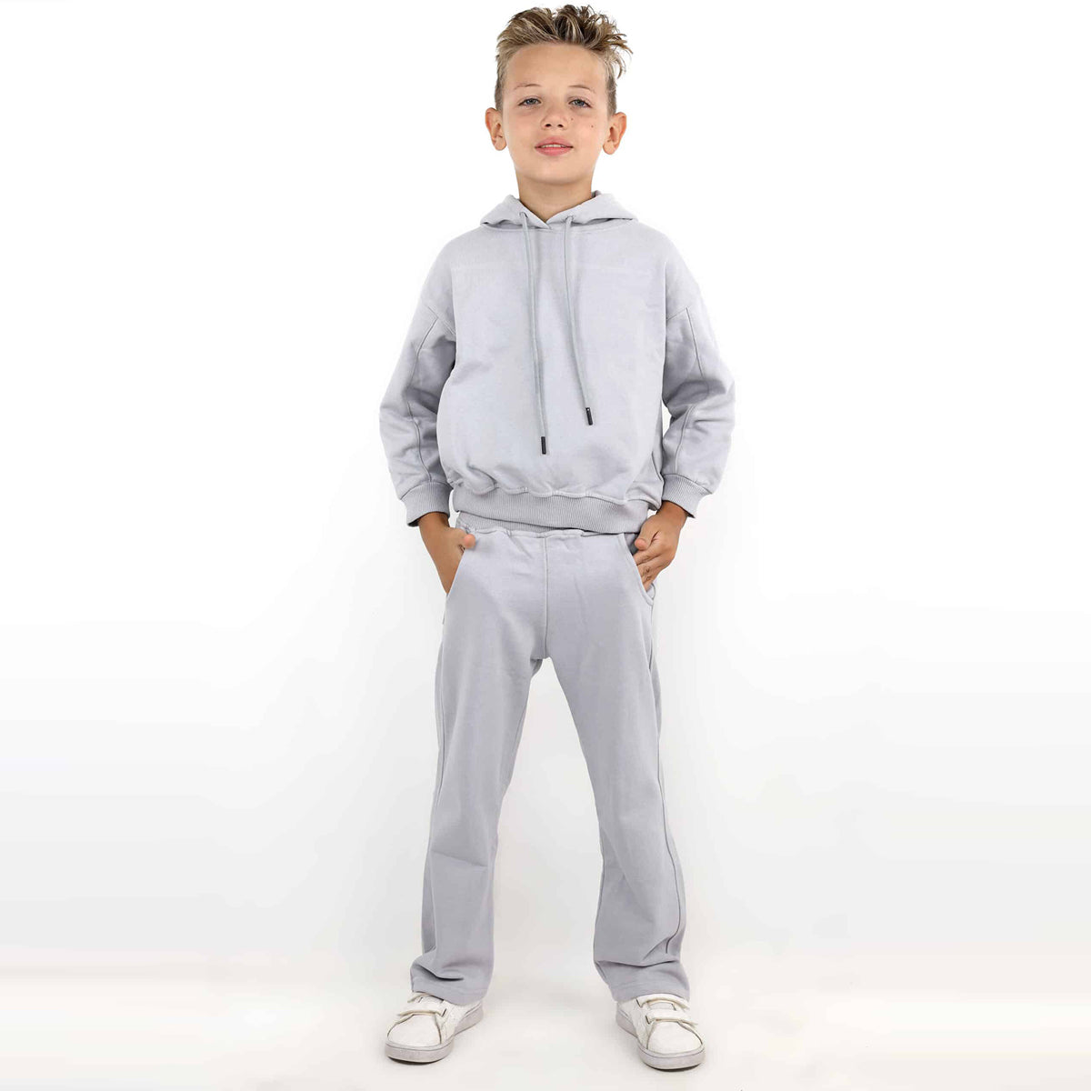 Minime - Set BOYS COTTON HOODIE GRAY