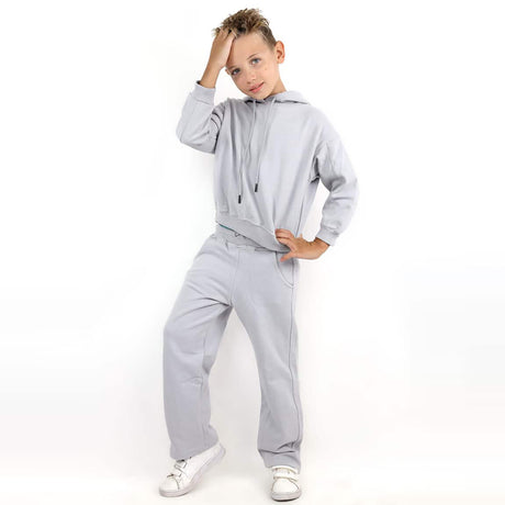 Minime - Set BOYS COTTON HOODIE GRAY