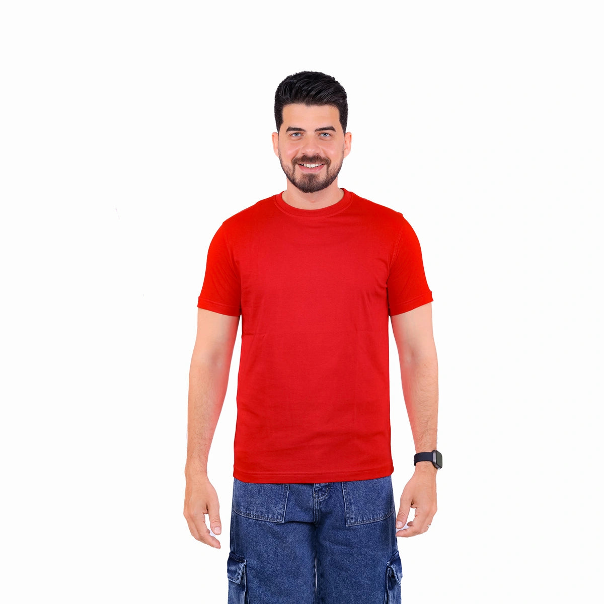 Sutra - Basic Slim Fit Round T_Shirt