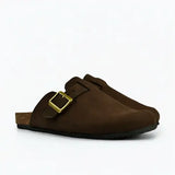 Leazus - Leather SnapClog - Brown
