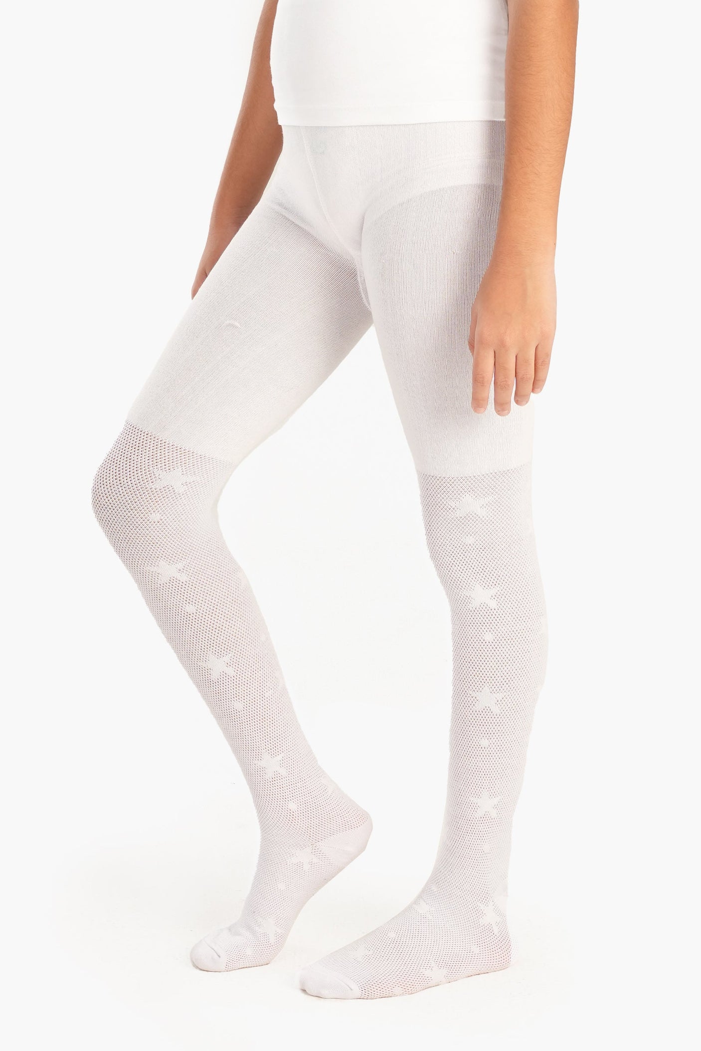 Carina - Girly Cotton Stars Pantyhose