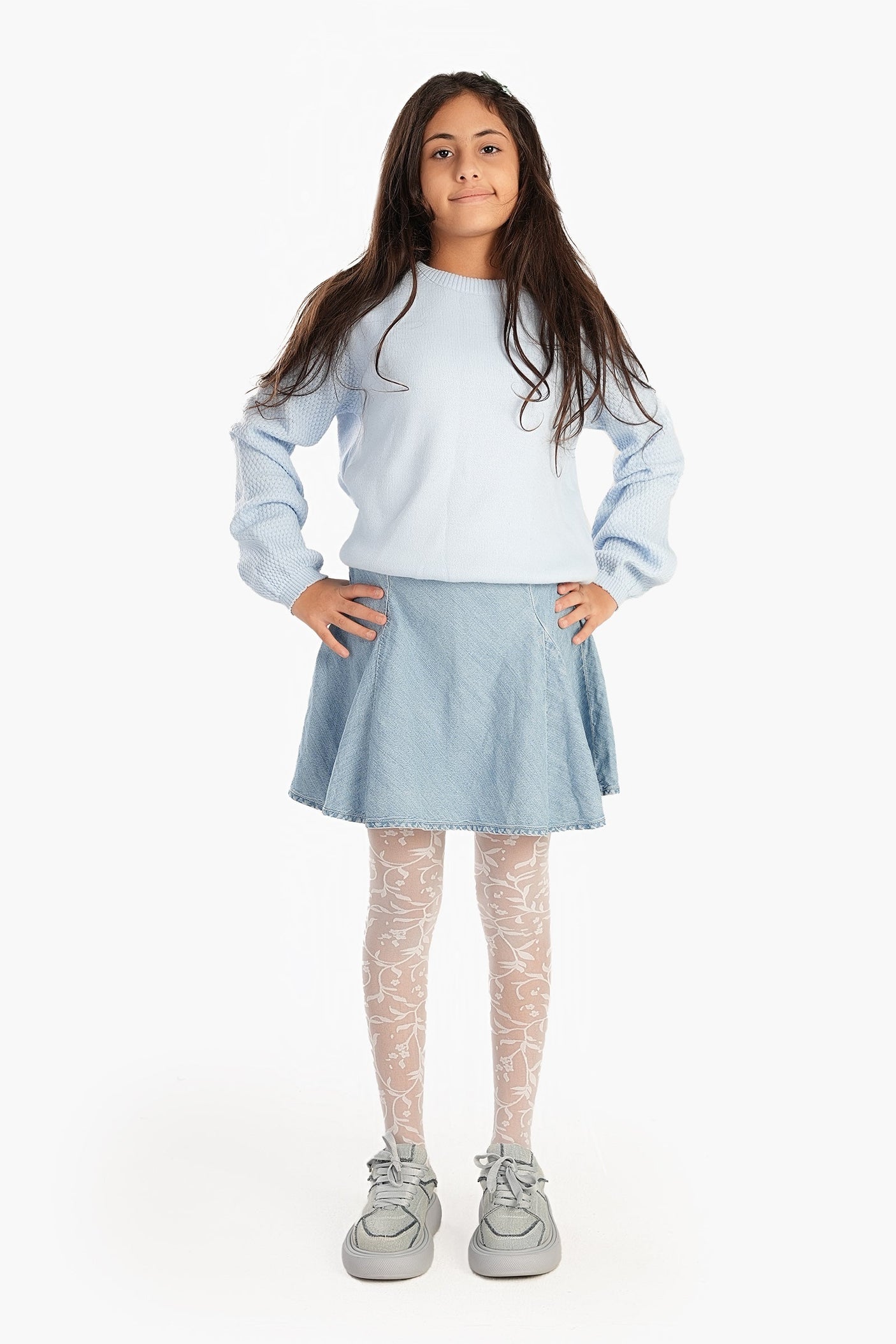 Carina -Girly Jacquard Pantyhose