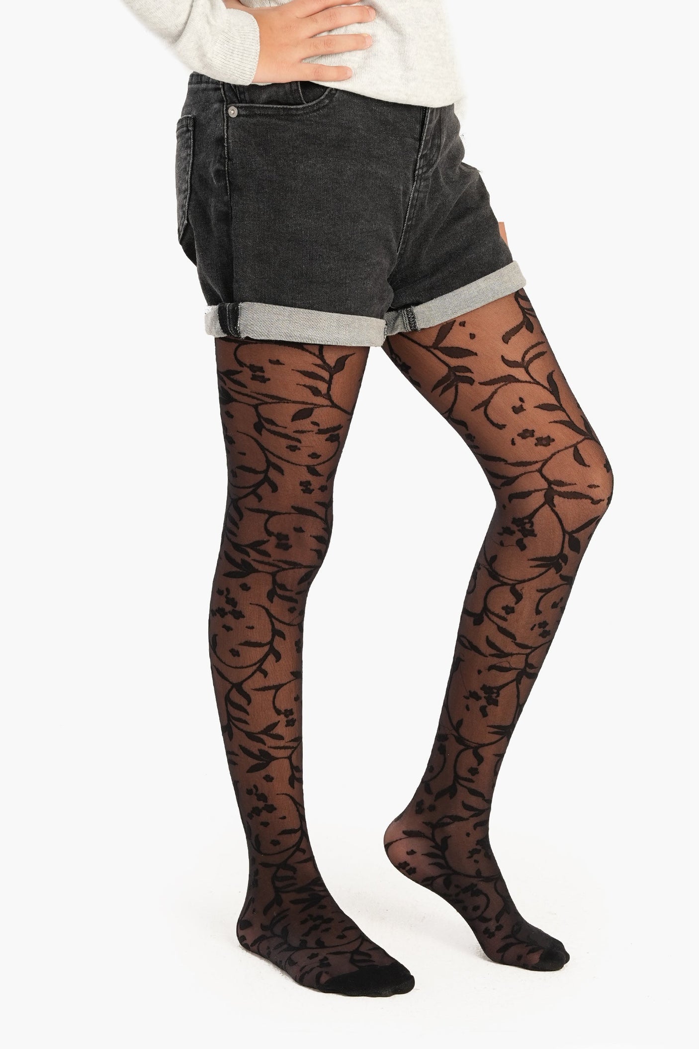 Carina -Girly Jacquard Pantyhose
