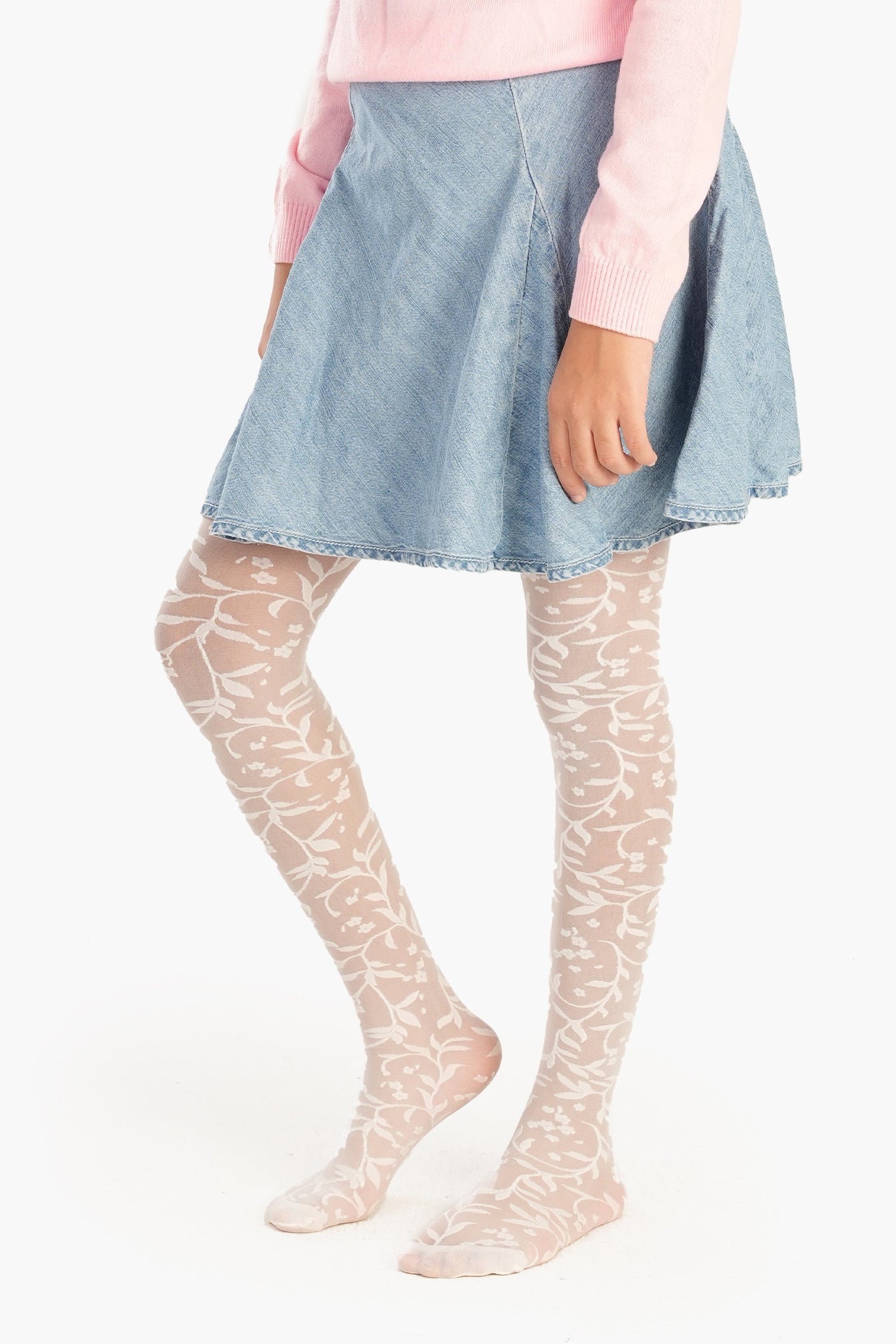 Carina -Girly Jacquard Pantyhose
