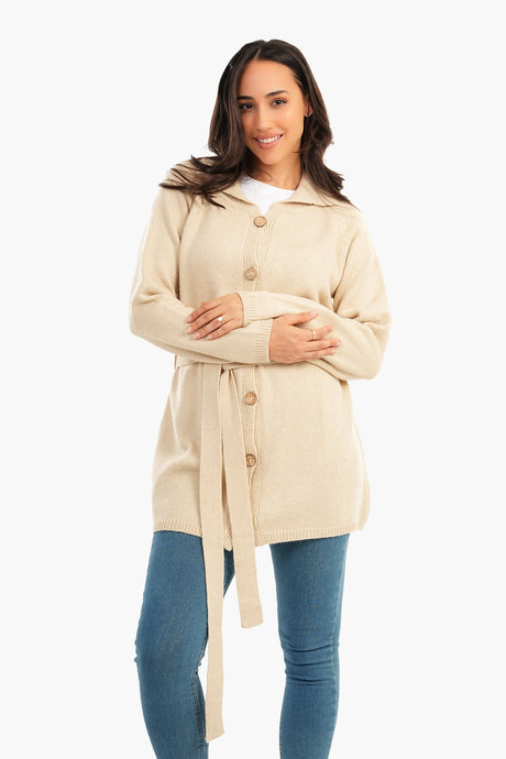 Carina - Knitted Hip Length Cardigan