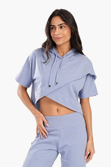 Carina - Asymmetrical Cropped Pyjama Top