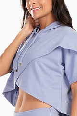 Carina - Asymmetrical Cropped Pyjama Top
