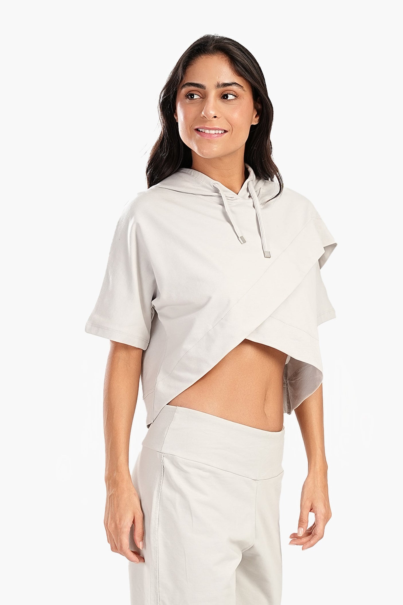 Carina - Asymmetrical Cropped Pyjama Top