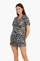 Carina - Zebra Pattern Pyjama Set