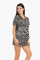 Carina - Zebra Pattern Pyjama Set