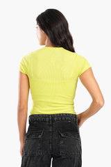 Carina - Ribbed Round Neck Top
