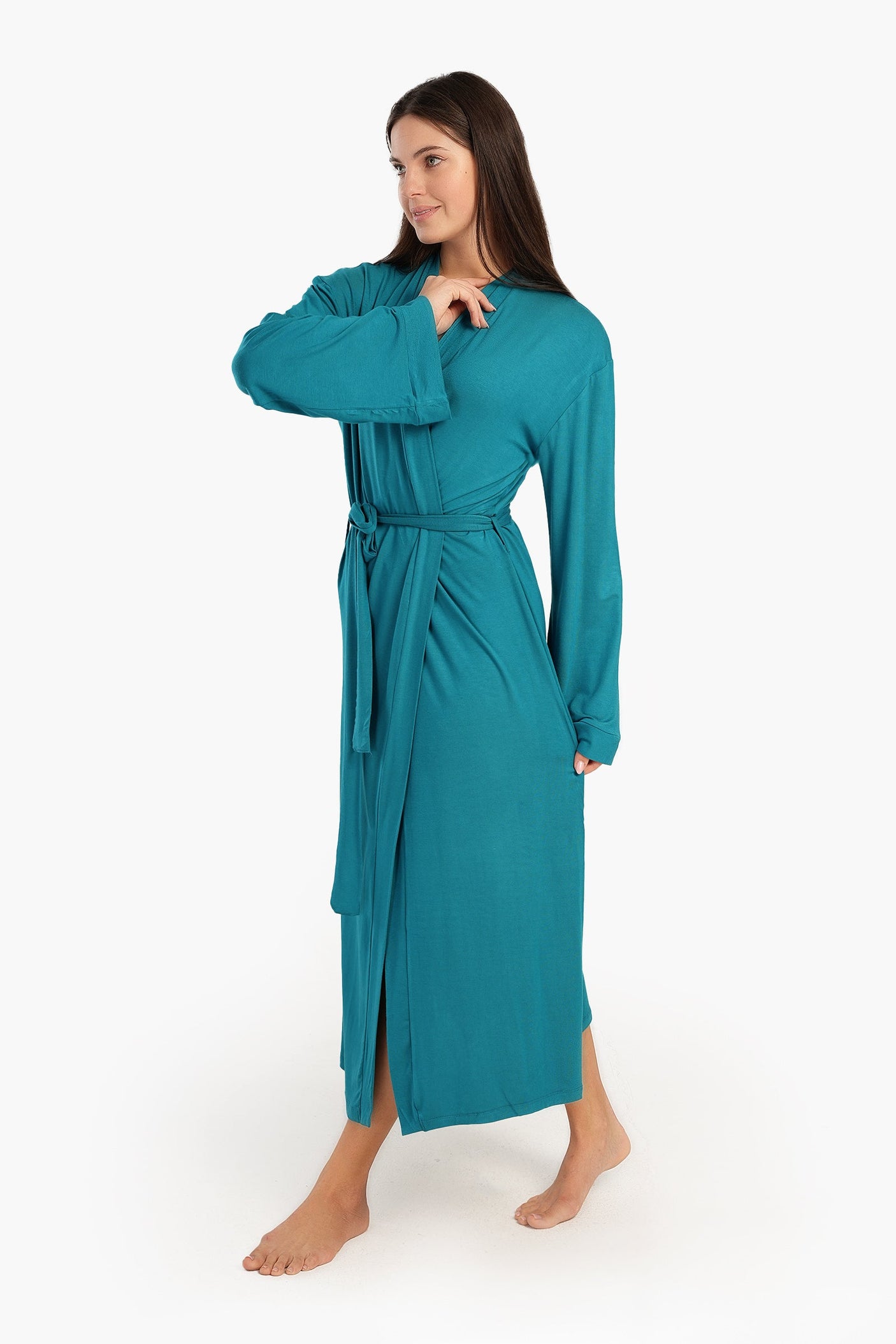 Carina - Long Sleeves Plain Robe