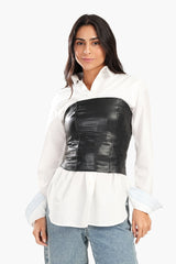 Carina - Off White Poplin Shirt