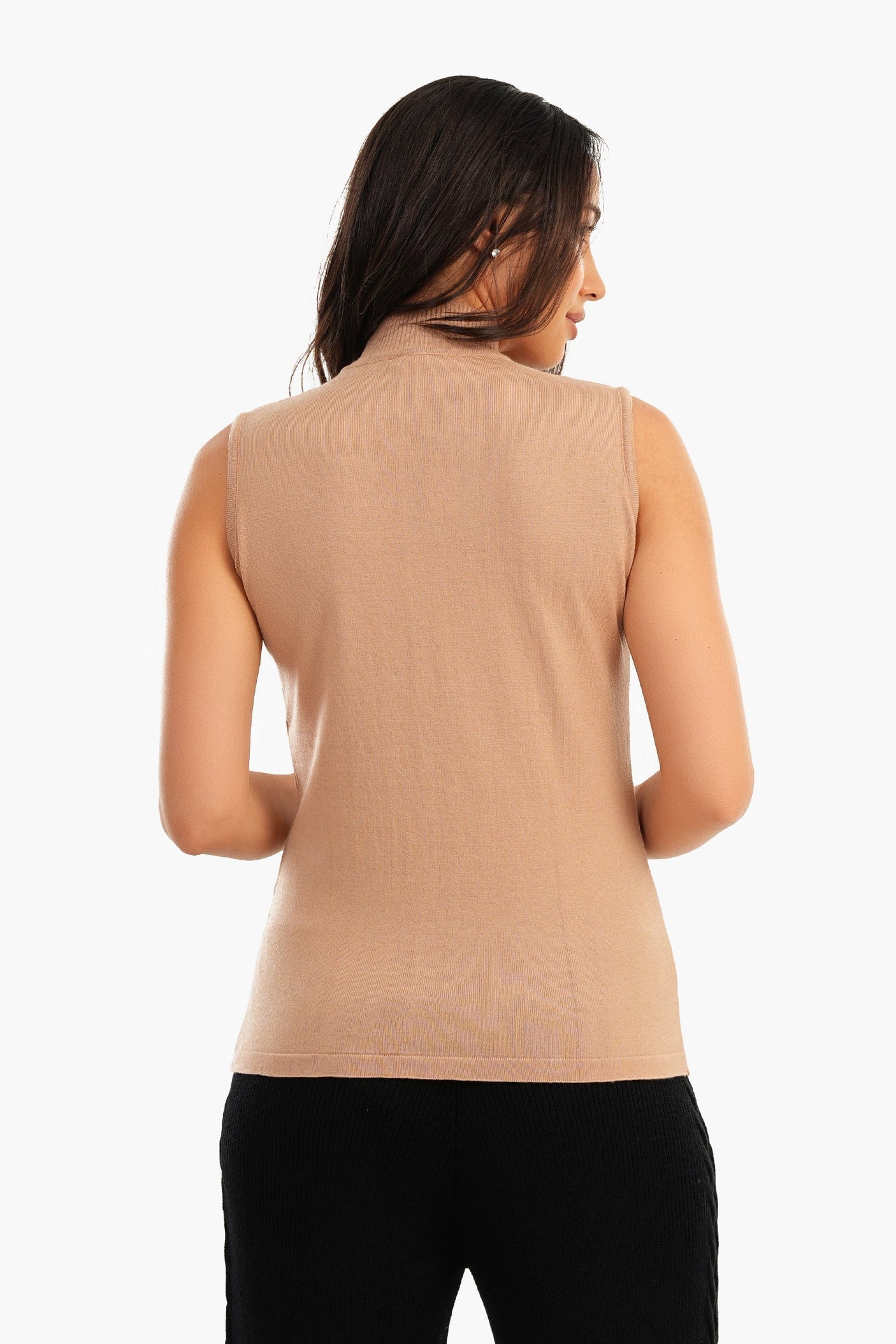 Carina -Sleeveless High Neck Pullover
