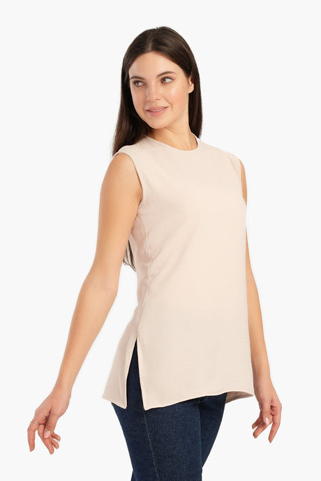 Carina - Sleeveless Blouse with Slits