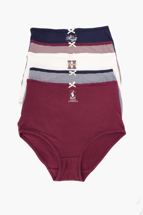 Carina - Pack of 5 Colored Full Brief Panties