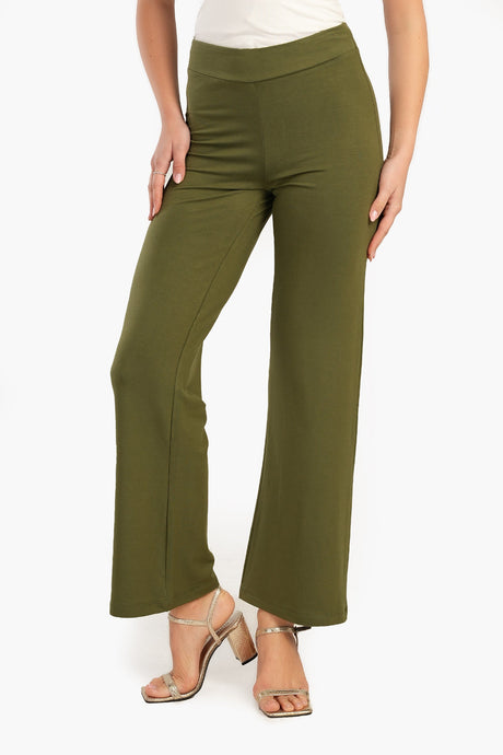 Carina - Straight Cut Solid Pants
