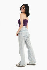 Strapless Ribbed Top
