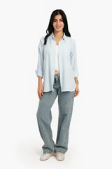 Carina - High Low Striped Shirt