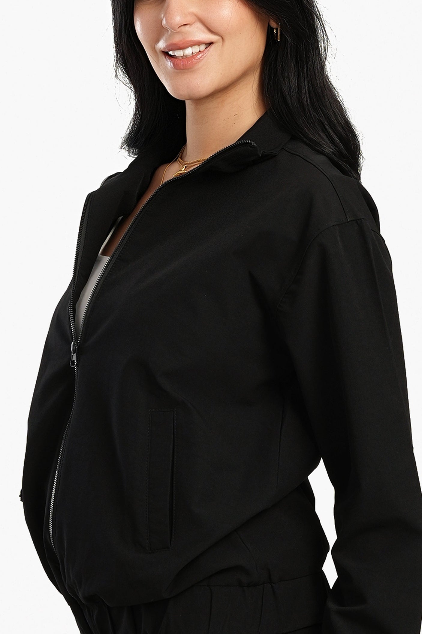 Carina - Lounge Jacket with Zipper Closure