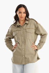 Carina -Denim Jacket with Fringes