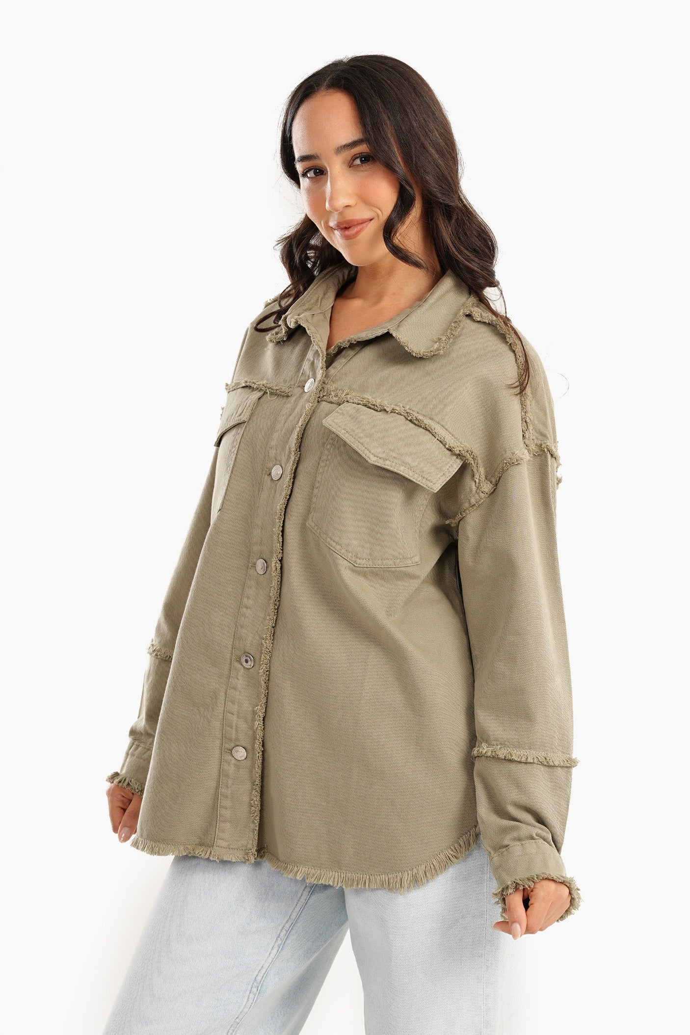 Carina -Denim Jacket with Fringes