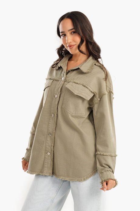 Carina -Denim Jacket with Fringes