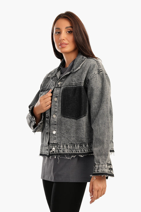 Carina -Grey Denim Jacket