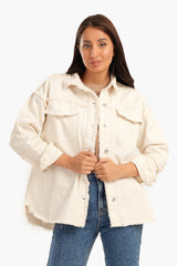 Carina -Denim Jacket with Fringes