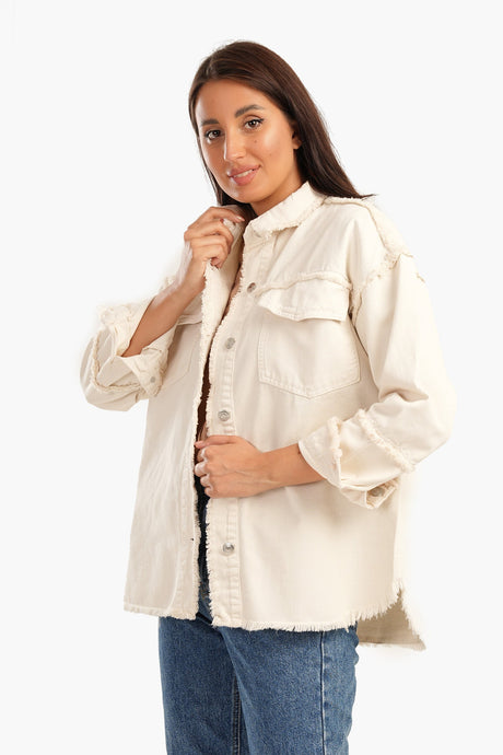 Carina -Denim Jacket with Fringes