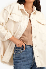 Carina -Denim Jacket with Fringes