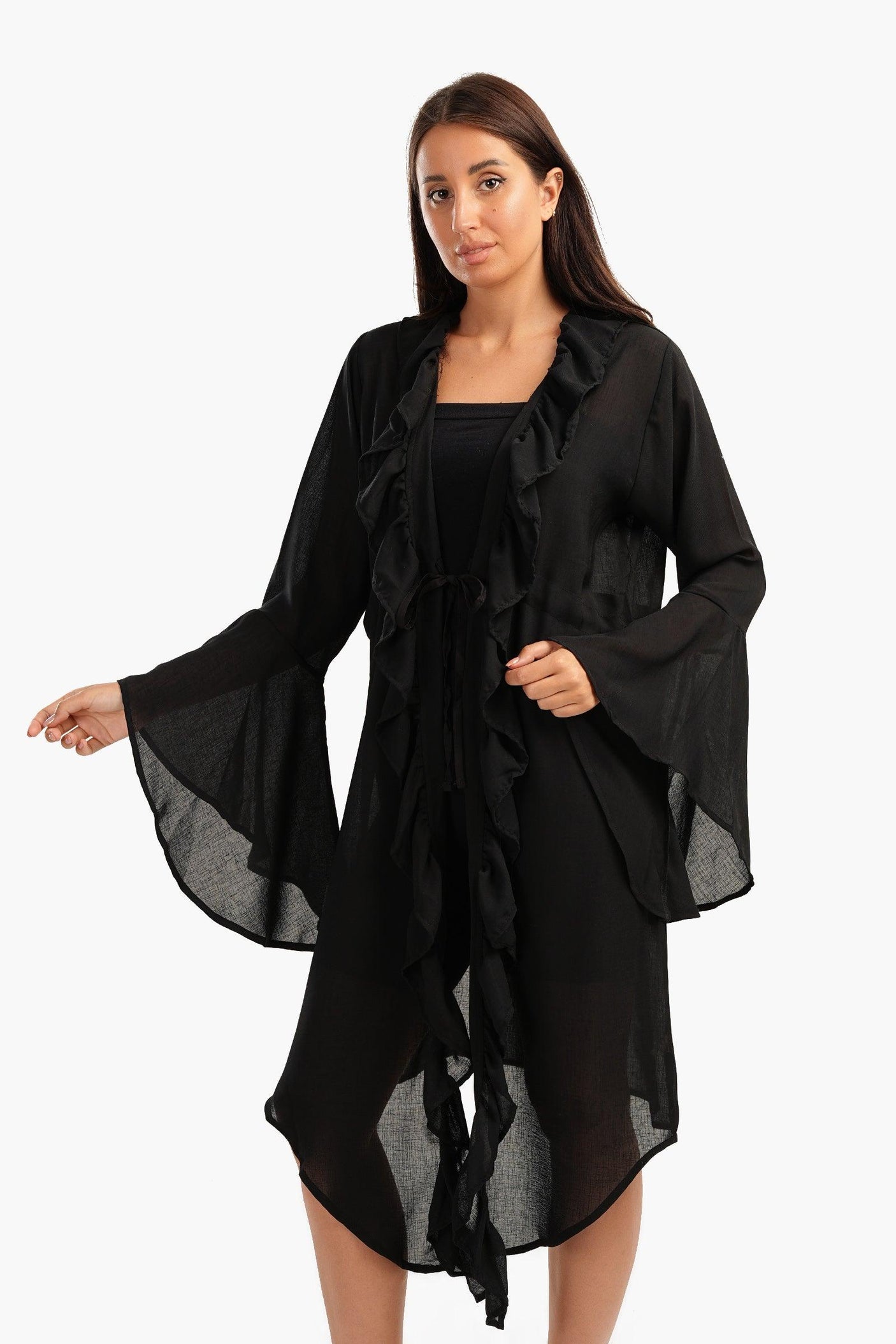 Carina -  Beach Kimono with Ruffles