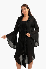 Carina -  Beach Kimono with Ruffles