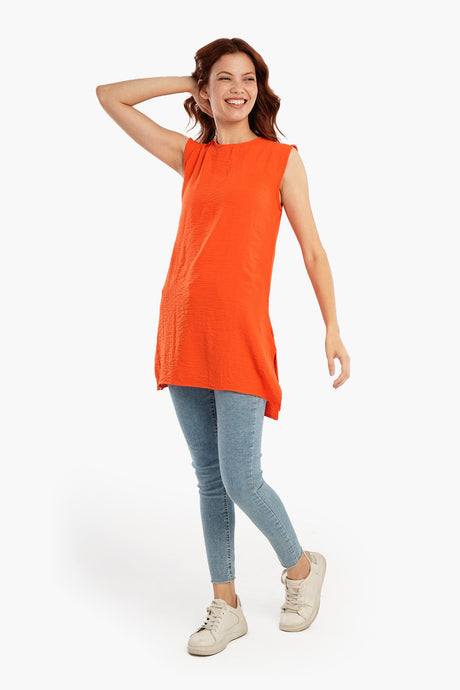 Carina - Lightweight Round Neck Blouse