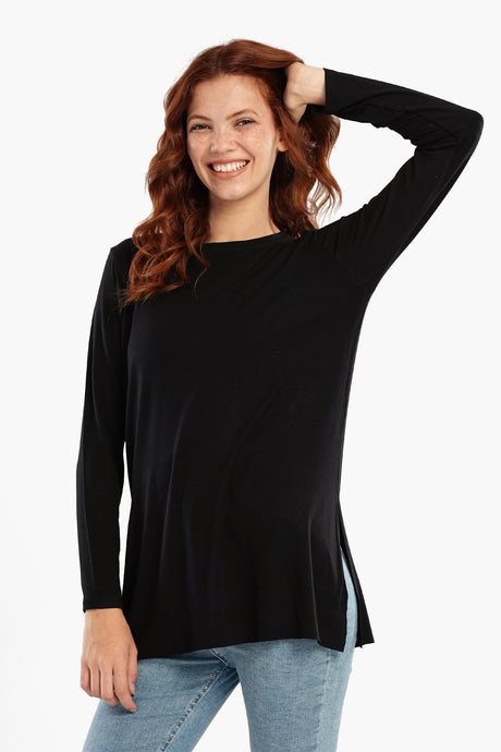 Carina - Viscose T-Shirt with Long Sleeves