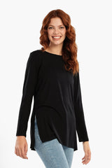 Carina - Viscose T-Shirt with Long Sleeves