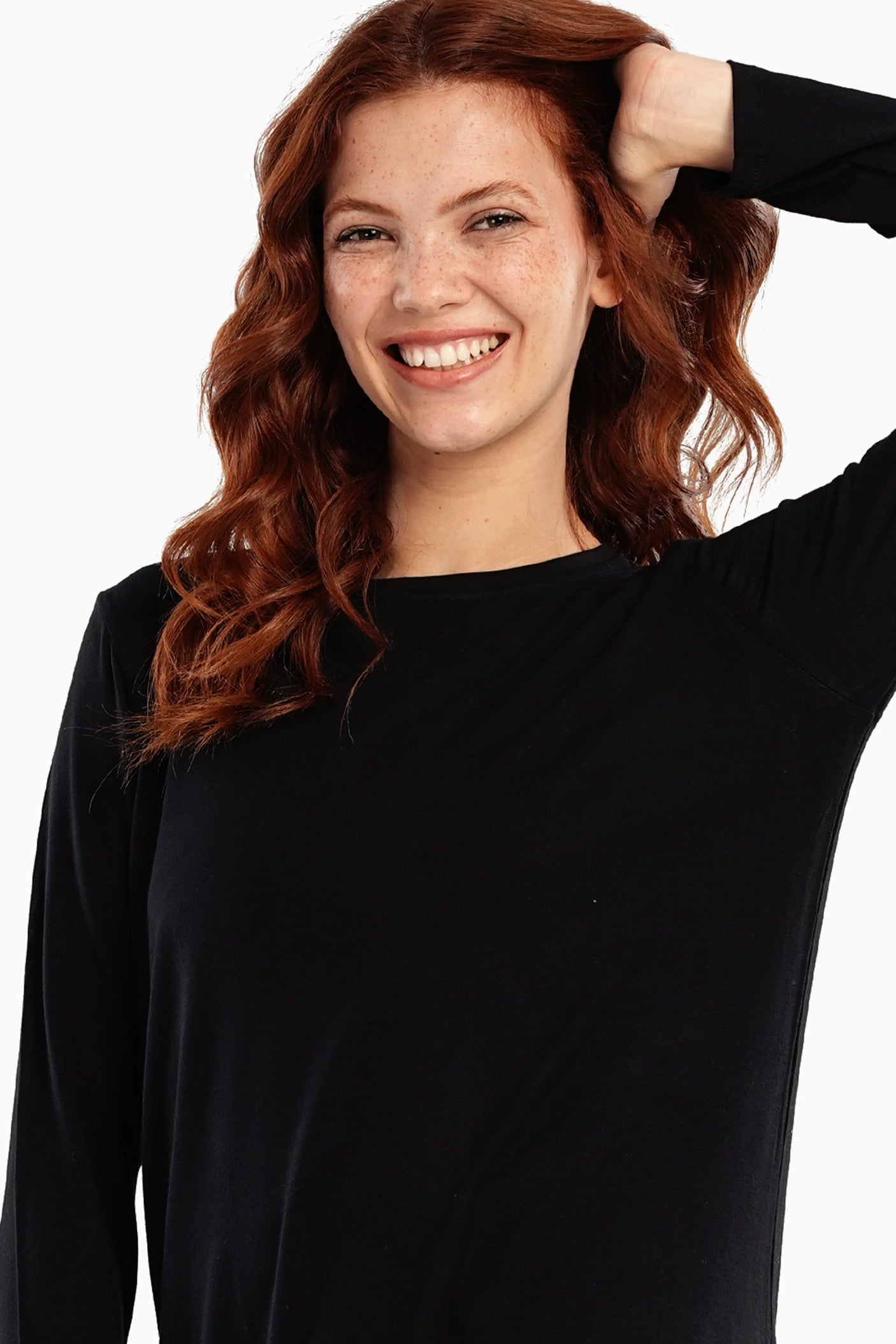 Carina - Viscose T-Shirt with Long Sleeves