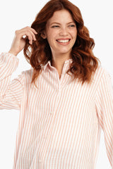 Carina - Striped Short Shirt Dress