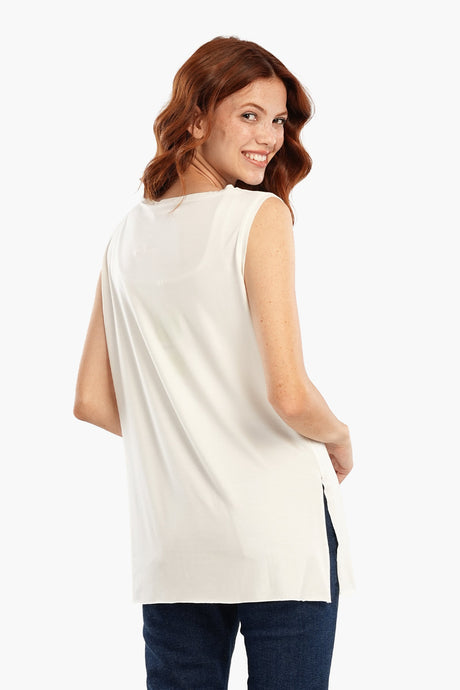 Carina - Relaxed Fit Sleeveless T-Shirt