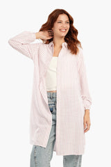 Carina - Striped Short Shirt Dress