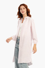 Carina - Striped Short Shirt Dress