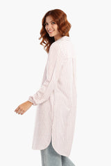 Carina - Striped Short Shirt Dress