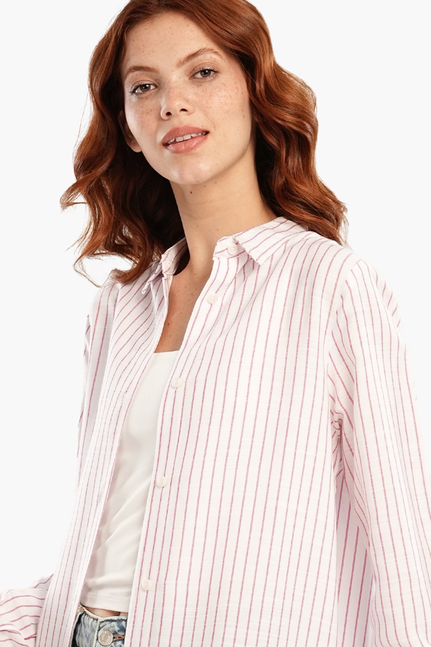 Carina - Striped Short Shirt Dress