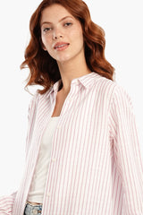 Carina - Striped Short Shirt Dress