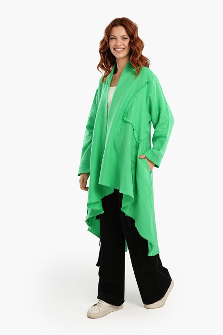 Carina - Summer Cardigan with Ruffled Hem