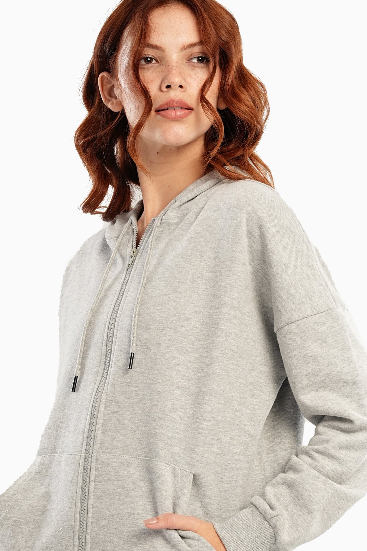 Carina - Lounge Hoodie with Zipper Closure For Women