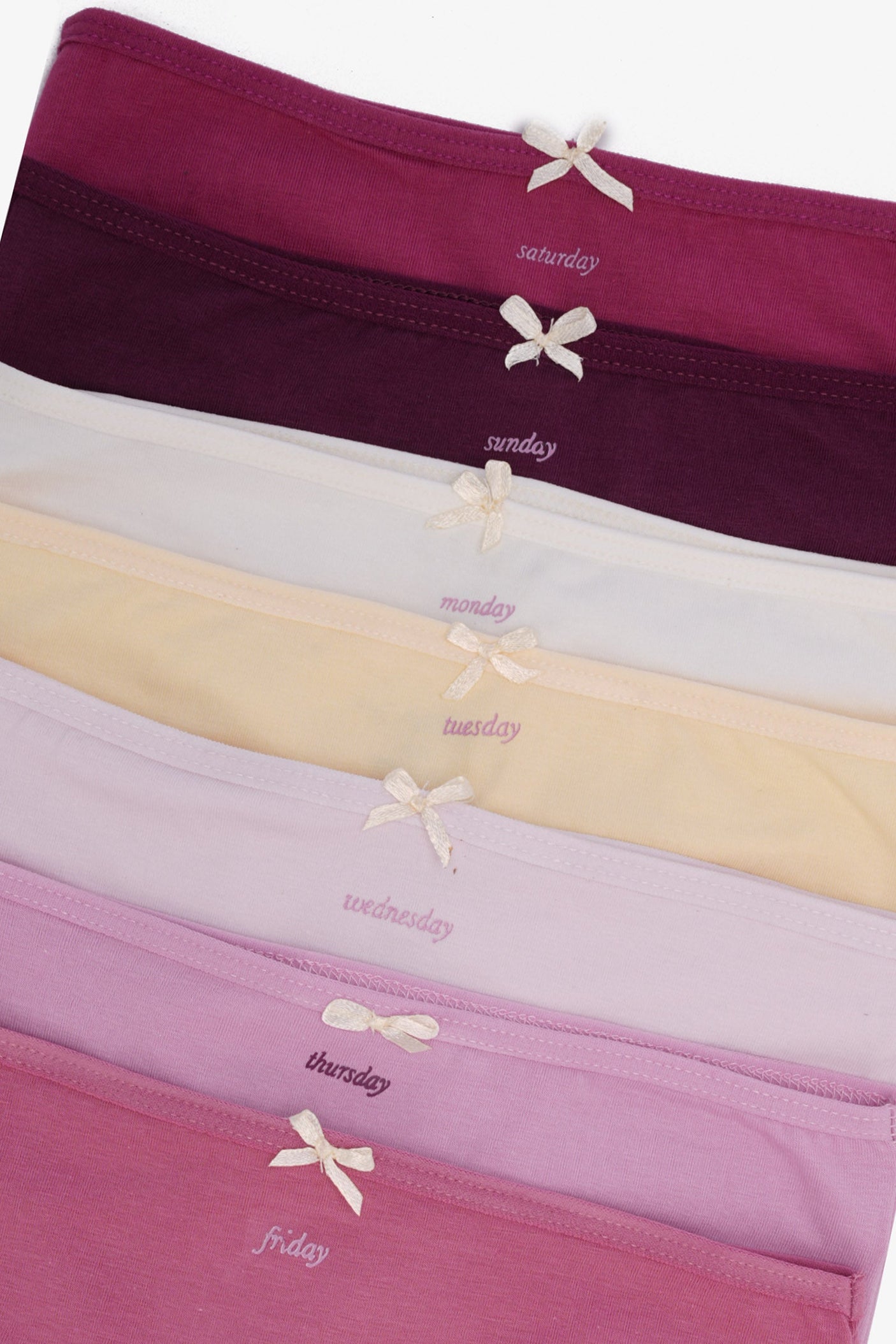 Carina - Pack of 7 Girly Brief Panties For women