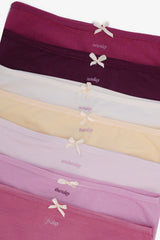 Carina - Pack of 7 Girly Brief Panties For women