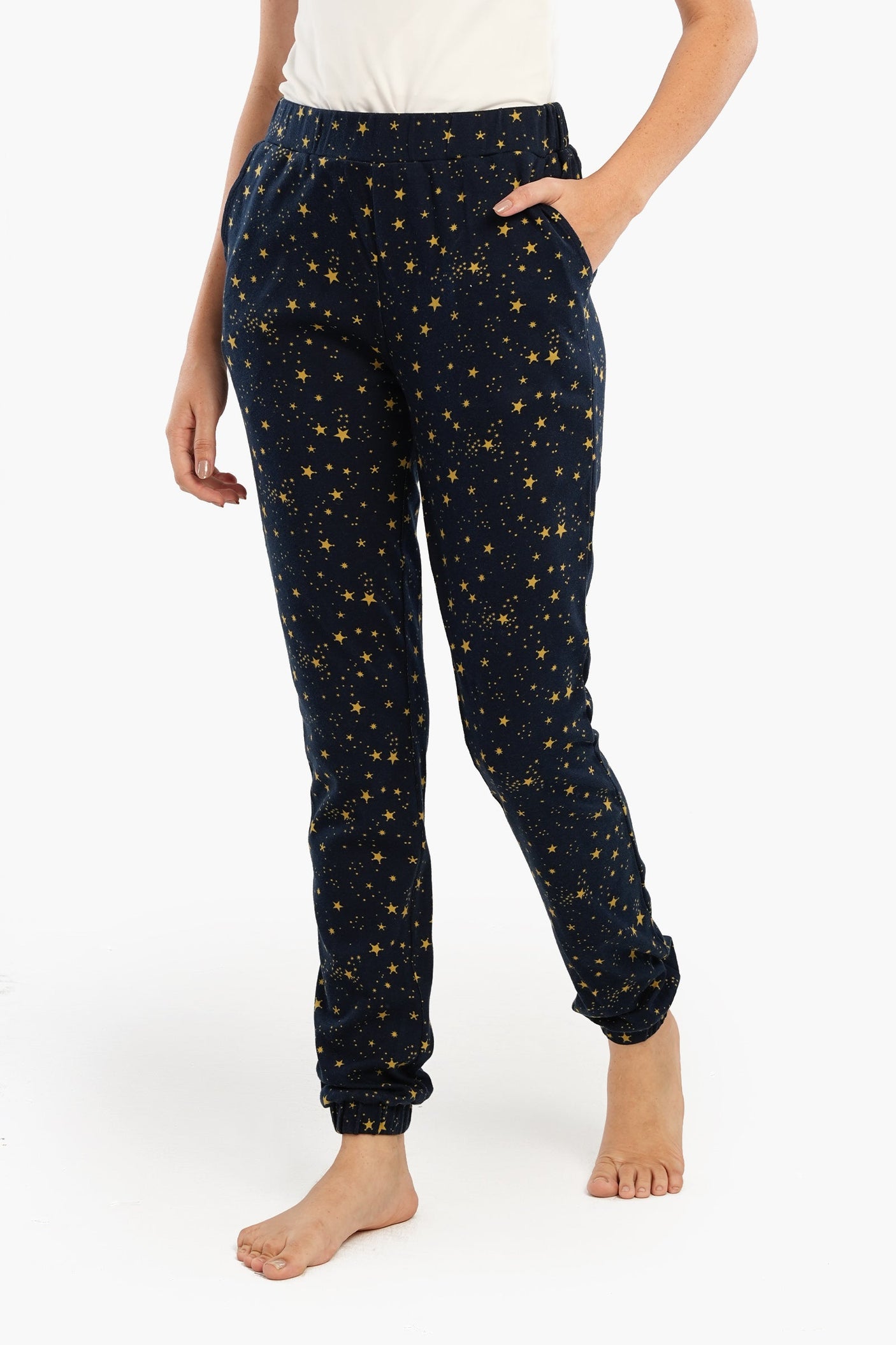 Carina - Stars All Over Print Pyjama Pants For Women